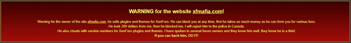 Warning for xfmafia.com!