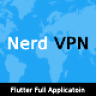 Nerd VPN : Flutter VPN Full Application with IAP, Integrated with Backend and Admin Panel