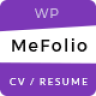 Mefolio Ajax Resume WordPress Theme