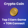 Crypto Coin Tap-2-Earn Clicker Game With Telegram Mini App + API + Bot + TON Wallet Connect