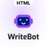 WriteBot - AI Landing HTML Template