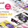 Pinterest Fashion Banner Ad Pack - 100 PSD