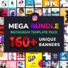 Instagram Post Templates Pack. 160 PSD Files