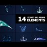 Liquid Splashes Elements | Premiere Pro MOGRT - 53362953